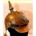 1915 pattern Prussian cavalry helmet (painted spike & Wappen). P&P Group 2 (£18+VAT for the first