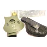 New old stock IMI Glock 17 holster with further canvas and leather holster. P&P Group 2 (£18+VAT for