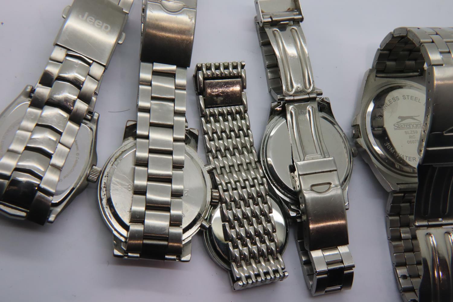 Mixed gents wristwatches, all working. P&P Group 1 (£14+VAT for the first lot and £1+VAT for - Image 6 of 6