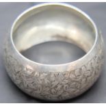 Hallmarked silver napkin ring with Chester assay, 26g. P&P Group 1 (£14+VAT for the first lot and £