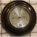 Fattorini and Sons, early 20thC mahogany framed aneroid barometer with silvered dial, overall D: