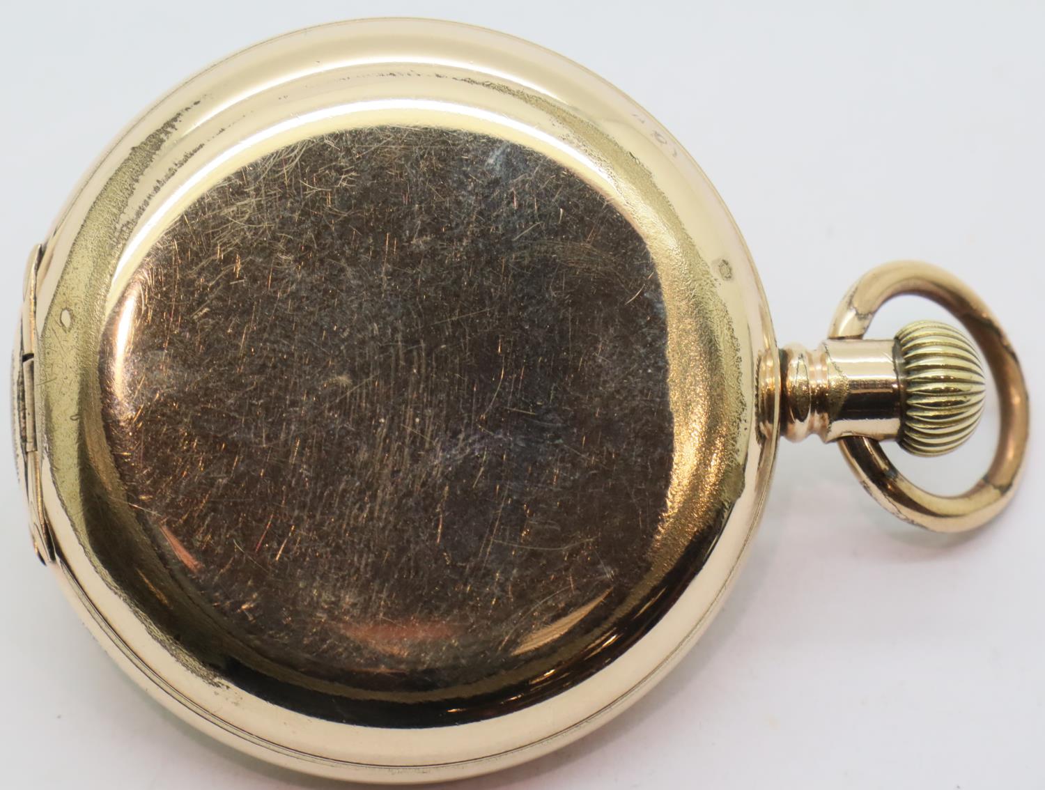 Thomas Russell & Co Liverpool full hunter gold plated pocket watch. P&P Group 1 (£14+VAT for the - Image 3 of 5