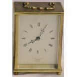 Junghans Meister Ato-mat brass battery powered carriage clock. Not available for in-house P&P,