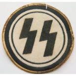 WWII German Waffen felt SS Officers sports vest badge. P&P Group 1 (£14+VAT for the first lot and £