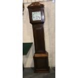Mahogany cased Westminster chime grandmother clock, H: 120 cm. Not available for in-house P&P,