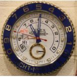 Dealers point of sale wall clock, Yachtmasters dial, sweeping second hand and working sub dial