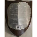 WWII Battle of Britain mounted Messerschmitt 109 fragment. P&P Group 2 (£18+VAT for the first lot