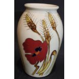 Moorcroft vase in the Harvest Poppy pattern, H: 13.5 cm. P&P Group 2 (£18+VAT for the first lot