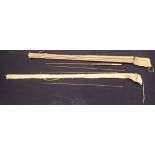 Three mixed split cane vintage fishing rods. P&P Group 3 (£25+VAT for the first lot and £5+VAT for