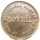Victorian Bovril advertising Token (London-Paris). P&P Group 1 (£14+VAT for the first lot and £1+VAT