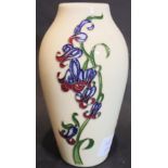 Moorcroft Bluebell Harmony pattern vase, H: 13.5cm. P&P Group 2 (£18+VAT for the first lot and £3+