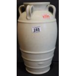 Large Langley Mill pottery glazed stoneware amphora, H: 38 cm. Not available for in-house P&P,