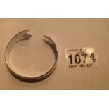 Tibetan silver lucky carp bangle for health and longlife. P&P Group 1 (£14+VAT for the first lot and