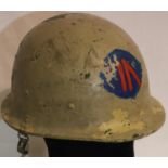 Gulf War Iraqi helmet with unit marking. P&P Group 2 (£18+VAT for the first lot and £3+VAT for