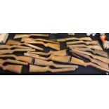 Quantity of air rifle stocks and forends. Not available for in-house P&P, contact Paul O'Hea at