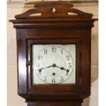 Mahogany cased Westminster chime Grandmother clock, H: 120 cm. Not available for in-house P&P,