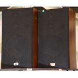 Pair of NEC two way speakers model number S317E. Main cones are damaged. Not available for in-