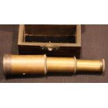 Boxed brass Victorian marine telescope, L: 10 cm. P&P Group 2 (£18+VAT for the first lot and £3+
