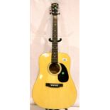 Squier by Fender six string acoustic guitar (in need of re-stringing) model 0930300021. Not