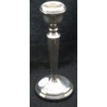 Small hallmarked silver weighted candlestick, assay Birmingham, H: 15 cm. P&P Group 1 (£14+VAT for