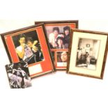 Signed Rolling Stones photographs; Mick Jagger (no CoA) Charlie Watts, Ronnie Wood and Bill Wyman