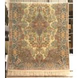 Chinese silk rug, 124 x 190 cm. Not available for in-house P&P, contact Paul O'Hea at Mailboxes on