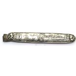White metal bound Bon Voyage pen knife, marked H Hicks & Sons New York, lacking blade. P&P Group