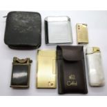 Selection of mixed vintage lighters including a Casanova example. P&P Group 1 (£14+VAT for the first