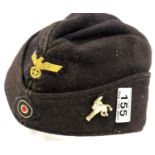 WWII German Kriegsmarine other ranks NCOs side cap, complete with the mule pin of the 29