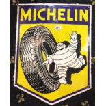 Michelin Tyres tin sign, H: 60 cm. P&P Group 3 (£25+VAT for the first lot and £5+VAT for