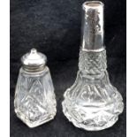 Two silver top items, one bud vase, one salt. P&P Group 1 (£14+VAT for the first lot and £1+VAT