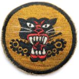 WWII rare six wheeled variant US tank destroyer shoulder patch. P&P Group 1 (£14+VAT for the first