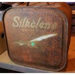 Vintage Silkolene 5L oil can. Not available for in-house P&P, contact Paul O'Hea at Mailboxes on