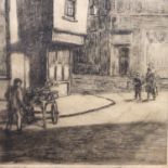 SM Forster, a monochrome etching, The Old Curiosity Shop, 13 x 22 cm. Not available for in-house P&