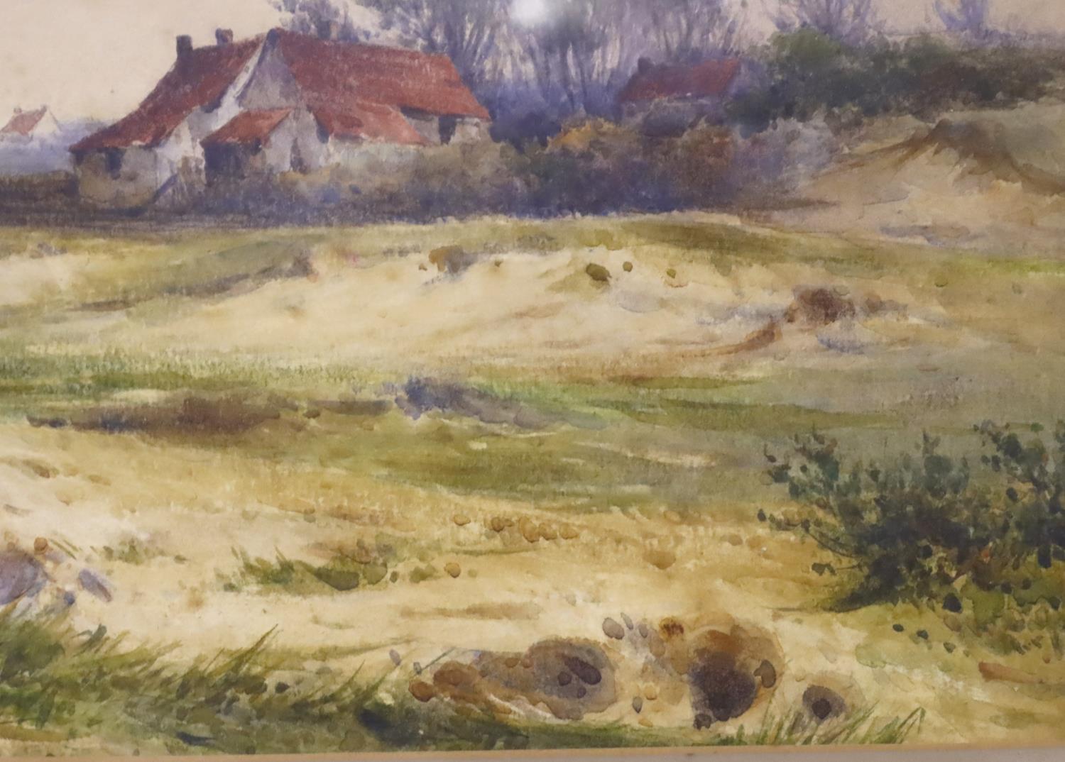 Harry E James (fl 1882-1912) watercolour of a farmhouse landscape with figures, 45 x 30 cm. Not - Image 3 of 3
