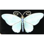 930 silver and enamel by Thomas Mott, lacking pin, D: 8 cm P&P Group 1 (£14+VAT for the first lot