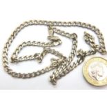 925 silver curb neck chain, L: 50 cm, 17g. P&P Group 1 (£14+VAT for the first lot and £1+VAT for