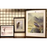 Philip Snow artist proof of a colour lithograph merlin signed in pencil with two further limited