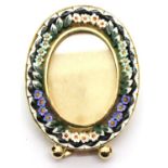 Italian Micro Mosaic miniature photograph frame, 50 x 35 mm. P&P Group 1 (£14+VAT for the first