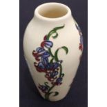 Moorcroft vase in the Bluebell Harmony pattern, H: 14 cm. P&P Group 1 (£14+VAT for the first lot and