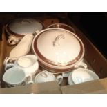 A selection of mixed ceramics to include Aynsley lidden tureens, Carltonware, leaf dish and other