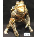 Steampunk style Monkey, H: 20 cm. P&P Group 2 (£18+VAT for the first lot and £3+VAT for subsequent