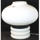 Carlo Nason for AV. Mezzega milk glass table lamp, rewired. Not available for in-house P&P,