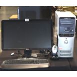 Dell Dimension 9150 desktop PC, Complete system including Dell LCD monitor, Logitech wireless