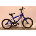 Ridge back childs BMX bike 11'' frame. Not available for in-house P&P, contact Paul O'Hea at