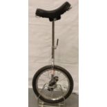 Chrome adults unicycle. Not available for in-house P&P, contact Paul O'Hea at Mailboxes on 01925