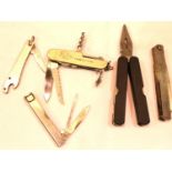 Collection of folding knives and tools. P&P Group 2 (£18+VAT for the first lot and £3+VAT for
