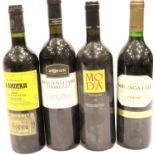Four bottles of assorted red wine. P&P Group 3 (£25+VAT for the first lot and £5+VAT for