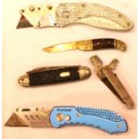 Collection of folding knives. P&P Group 2 (£18+VAT for the first lot and £3+VAT for subsequent lots)
