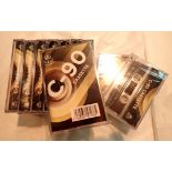 Box of ten new old stock C90 cassette tapes. P&P Group 1 (£14+VAT for the first lot and £1+VAT for